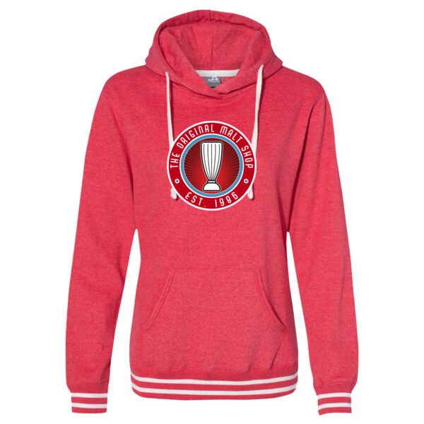 J. America - Women’s Relay Hooded Sweatshirt - Printed Logo Thumbnail