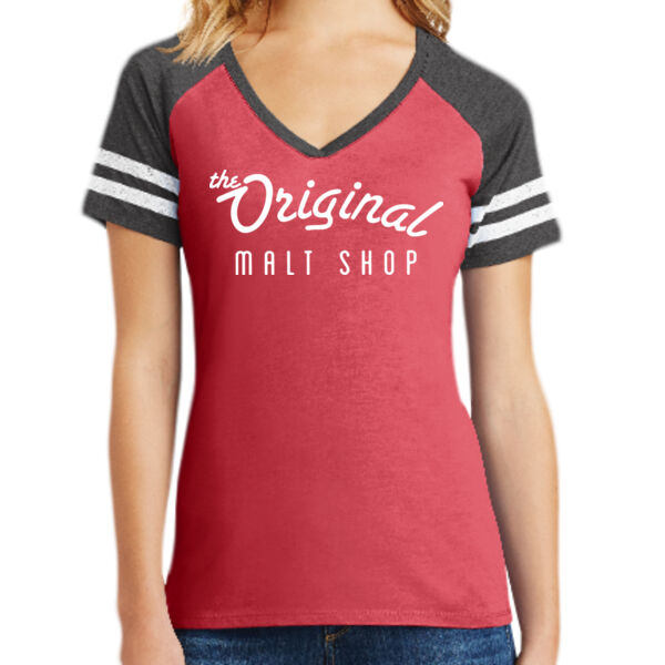 District ® - Women’s Game V-Neck Tee - Printed Logo Thumbnail