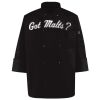 Ten Pearl Button Black Chef Coat Thumbnail